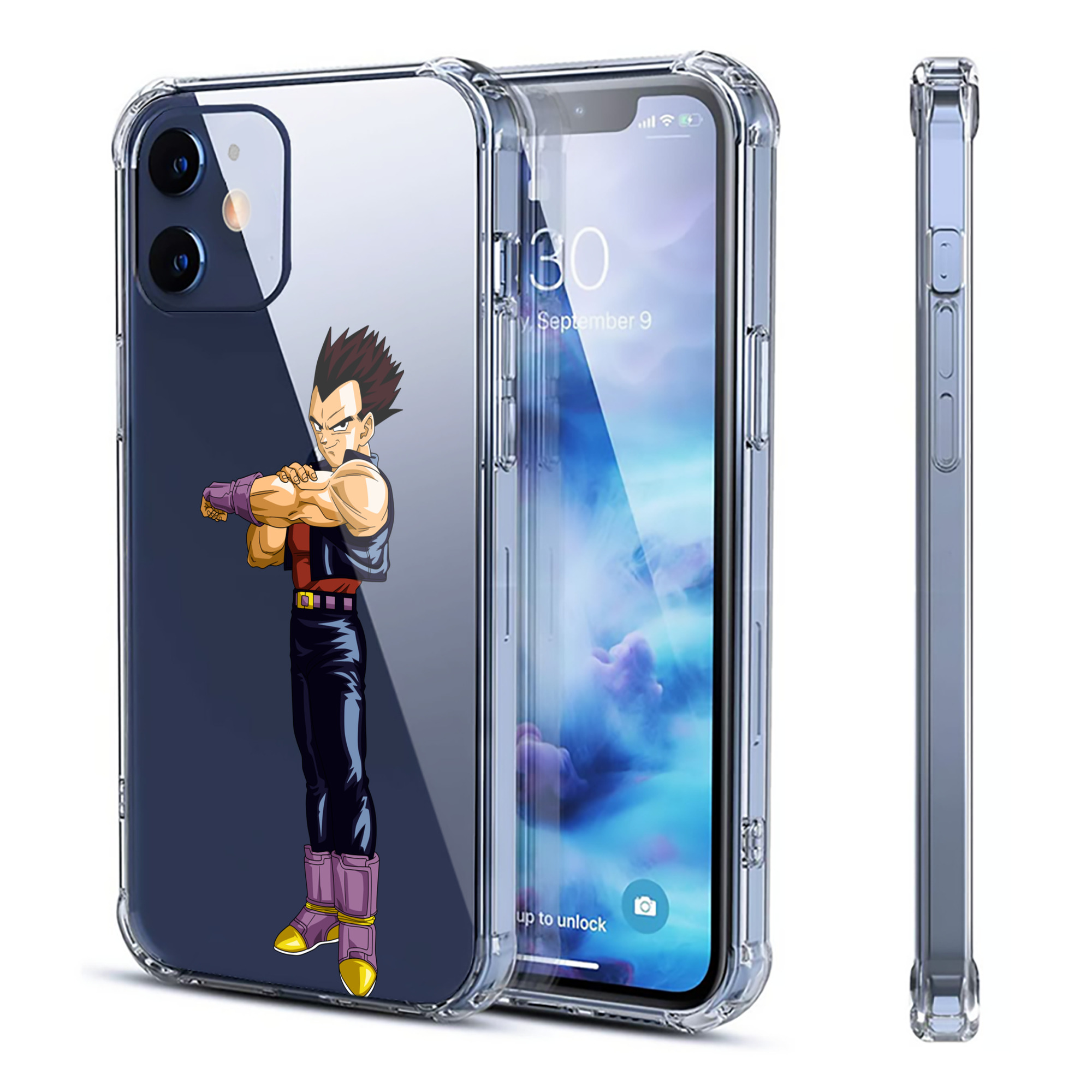 （画像用） ドラゴンボール ベジータ四世（Bejīta Yonsei）DRAGON BALL Vegeta IV 【iPhone 12シリーズ対応】透明スマホケース（クリアソフトケース）